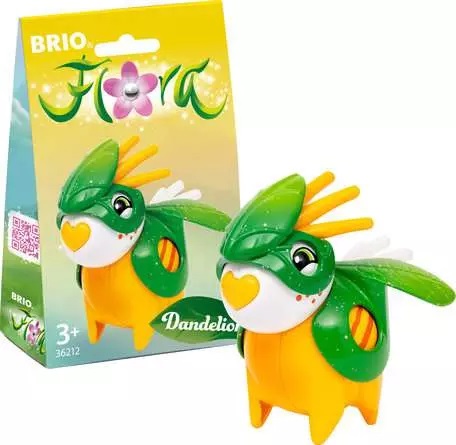 BRIO Dandelion Personaggio 7 cm con Outfit a Foglia - Giocattolo per Bambini 3 Anni, Compatibile con Set di Gioco BRIO Flora