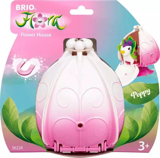 BRIO Flora Poppy - Casa in Fiore Giocattolo per Bambini 3 Anni con Personaggio e Costume Floreale