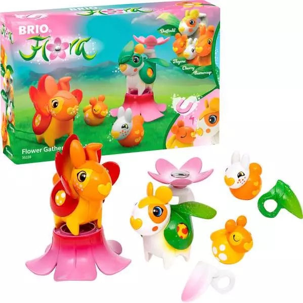 BRIO Flora - Gli Esperti dei Fiori | Giocattolo per Bambini 3 Anni | Playset con 4 Personaggi e Avventure nel Magico Mondo di BRIO