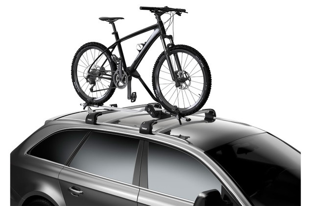 Thule ProRide 598 Portabiciclette da Tetto in Alluminio, Nero - Trasporta 1 Bici fino a 20 kg con Blocco Automatico e Serratura Antifurto