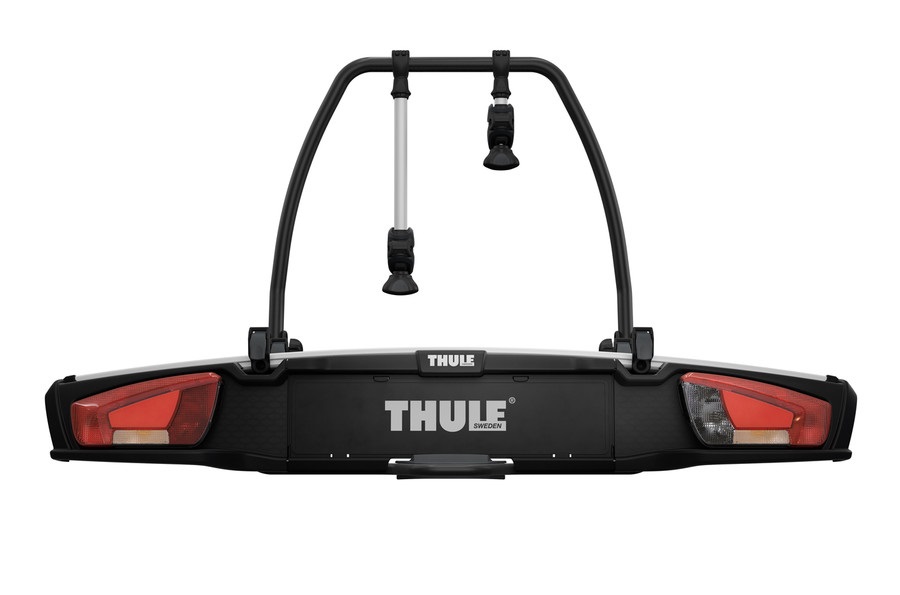 Thule VeloSpace XT Portabiciclette da Gancio Traino Pieghevole per 2 Biciclette, Max 30 kg per Bici, Carico Massimo 60 kg, Distanza 25 cm