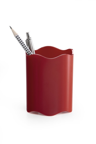 Durable Portapenne Trend 80mm Rosso - Design Originale, Altezza 102mm, Ottimale per Penne e Forbici