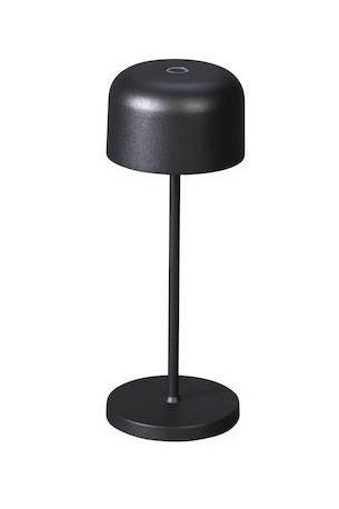 Konstsmide Lille Mini Lampada da Tavolo Ricaricabile LED Nera per Interni ed Esterni, Dimmerabile e Senza Fili