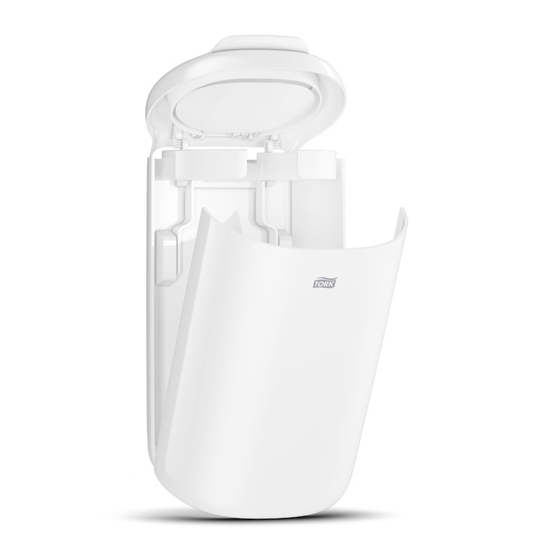 Tork 564000 Cestino Mini per Spazzatura da 5 Litri in Plastica, Elevation Design, Colore Bianco