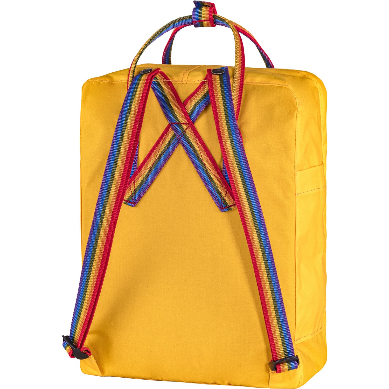 Fjällräven Kånken Rainbow Zaino Unisex-Adulto Warm Yellow con Fantasia Arcobaleno, 16L, in Vinylon F Resistente all'Acqua