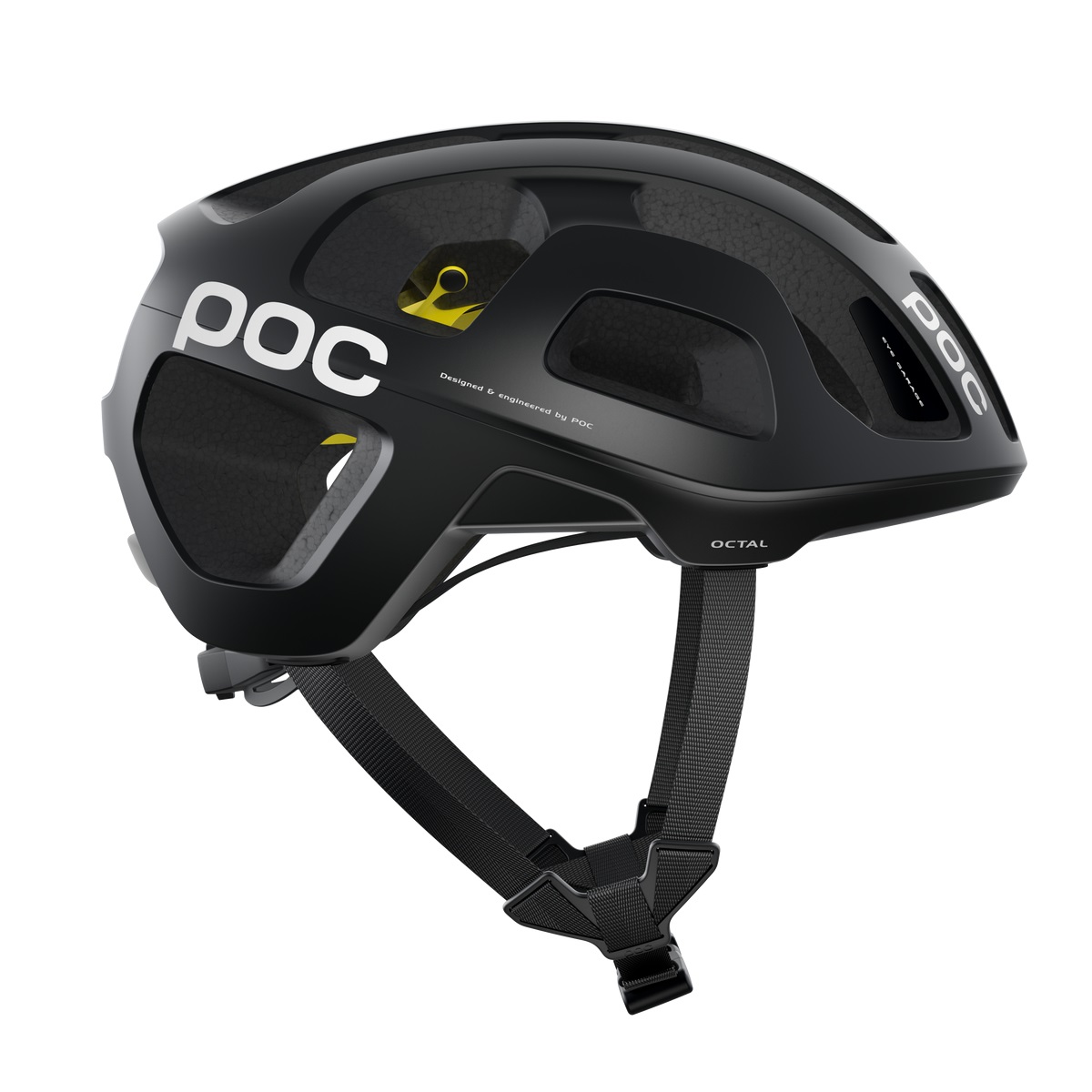 POC Octal MIPS Casco da Bici Nero - Altissima Resistenza, Ventilazione Ottimizzata, Leggero, Unisex, Taglie S/M/L