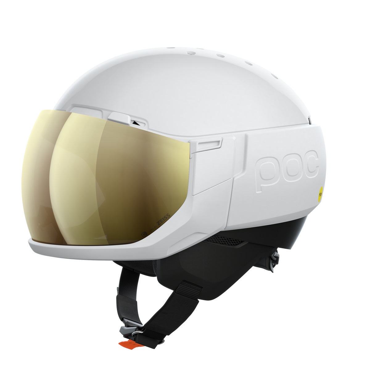 POC Levator MIPS - Casco da Sci Bianco con Visiera Integrata, Taglie XS/S, M/L, XL/XXL, Sicurezza MIPS