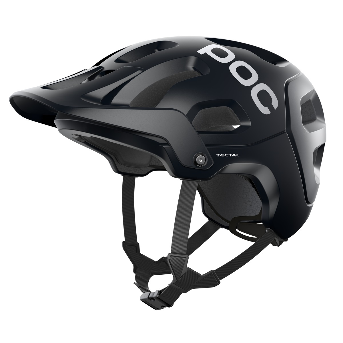 POC Tectal Casco da Bici Nero - Leggero, Ventilato, Protettivo per Trail, Enduro e All-Mountain