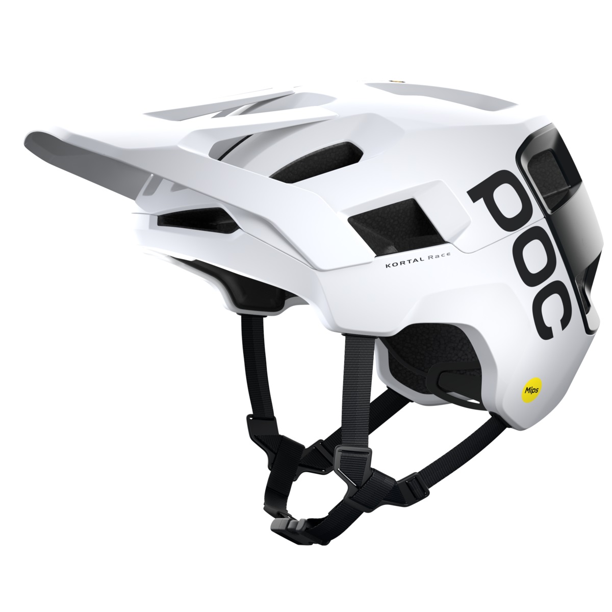 POC Kortal Race MIPS - Casco MTB Bianco, Leggero e Ventilato con Tecnologia MIPS per Trail e Enduro