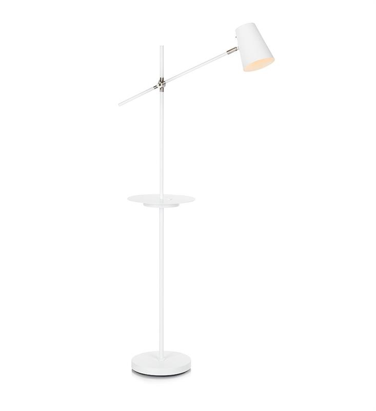 Markslöjd Linear Lampada da Terra 1x40W Bianco con USB e Braccio Regolabile