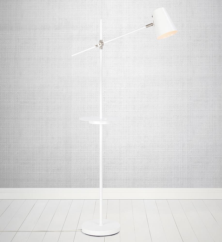 Markslöjd Linear Lampada da Terra 1x40W Bianco con USB e Braccio Regolabile
