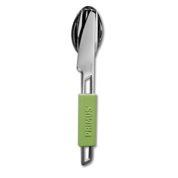 Primus Leisure Cutlery Leaf Green - Set di posate in acciaio inox per campeggio (3 pezzi, leggero)