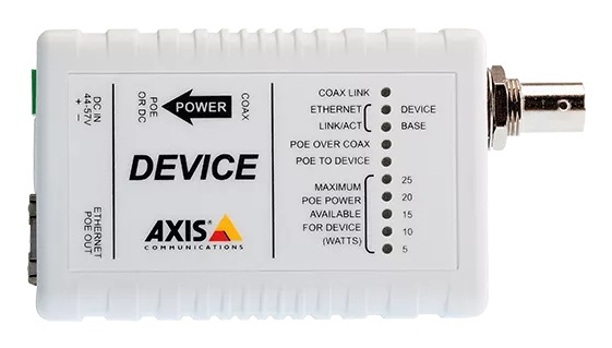 Axis 5027-421 Adattatore PoE e Iniettore - Conforme agli standard IEEE 802.3af e 802.3at, Connessione BNC