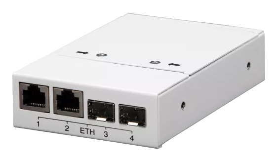 Axis 5027-041 Convertitore Multimediale di Rete 1000 Mbit/s Bianco con Interfaccia 100BASE-FX e Connettore SFP