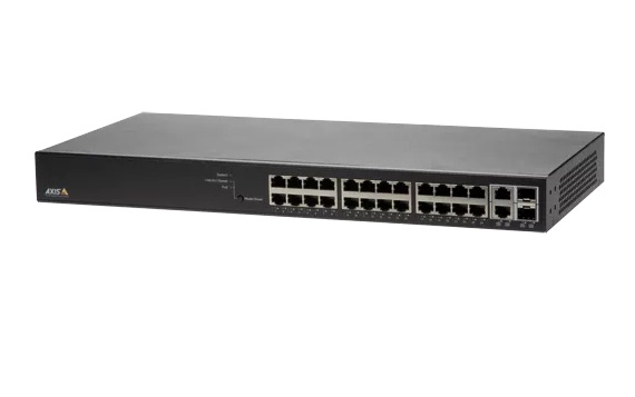 Axis T8524 Switch di Rete Gestito Gigabit Ethernet (10/100/1000) con 24 Porte PoE e 2 Porte SFP - Nero