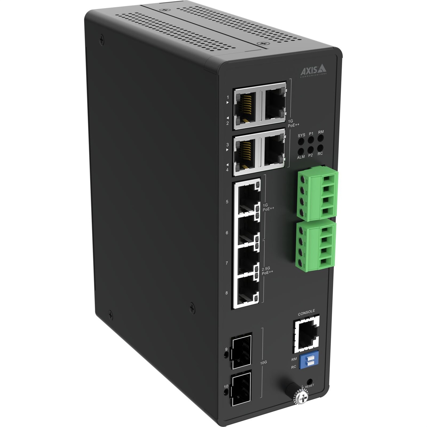 Axis 02621-001 Switch di Rete Gestito 10G Ethernet 8 Porte RJ-45 PoE Colore Nero