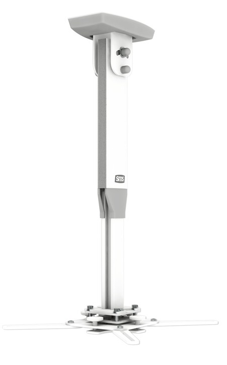 SMS Smart Media Solutions CMV385-535 Supporto per Proiettore da Soffitto Bianco - Regolabile 385-535 mm, Capacità 20 kg