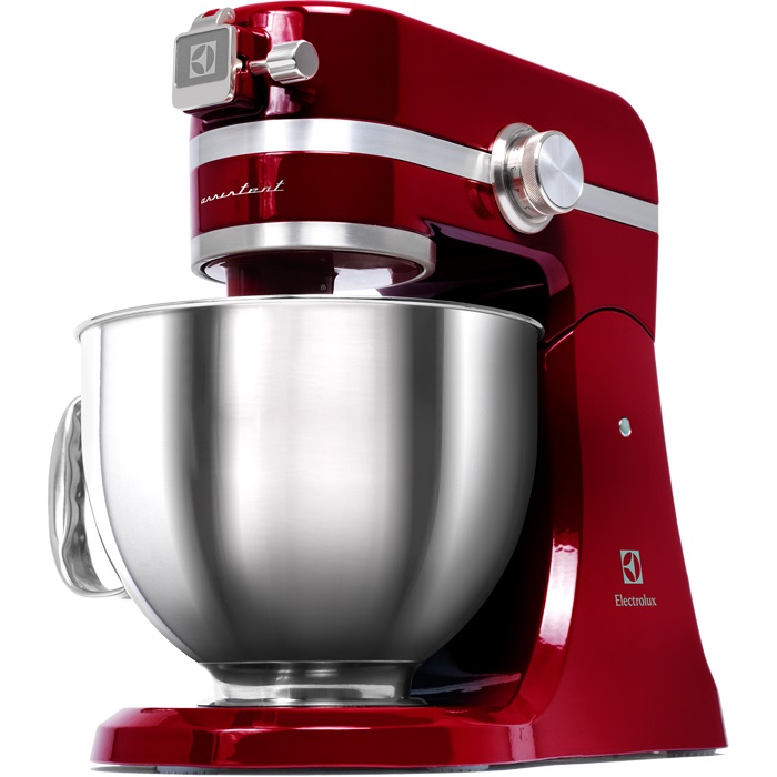 Electrolux EKM4000 Robot da Cucina 1000 W con Ciotola da 4,8 L, 10 Velocità, Struttura in Acciaio Inox e Alluminio, Rosso