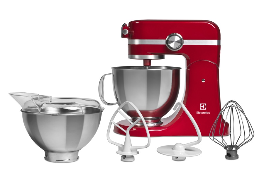Electrolux EKM4000 Robot da Cucina 1000 W con Ciotola da 4,8 L, 10 Velocità, Struttura in Acciaio Inox e Alluminio, Rosso