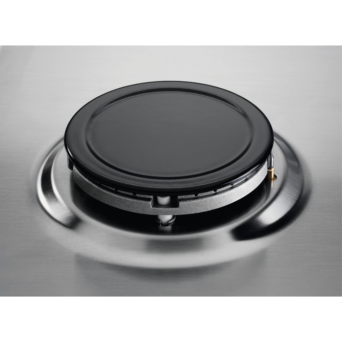 Electrolux EGS6424X Piano Cottura Gas 60 cm 4 Fuochi Acciaio Inox con Griglie in Ghisa