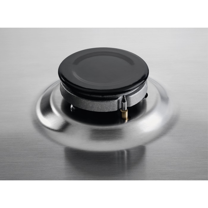 Electrolux EGS6424X Piano Cottura Gas 60 cm 4 Fuochi Acciaio Inox con Griglie in Ghisa