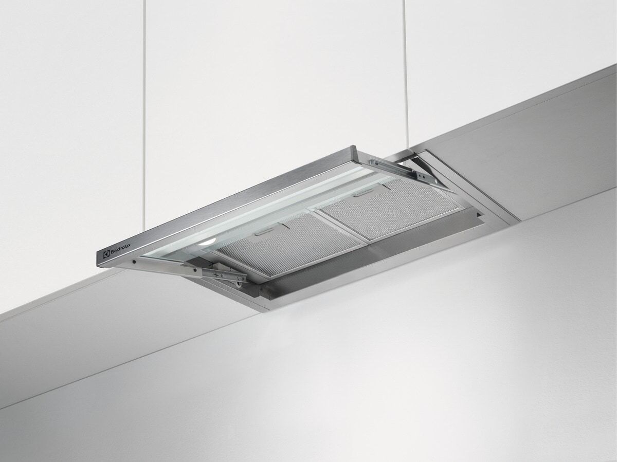 Electrolux LFP326X Cappa da Incasso 60 cm in Acciaio Inox, Portata 400 m³/h, Classe Energetica D, 3 Velocità, 2 Filtri Lavabili