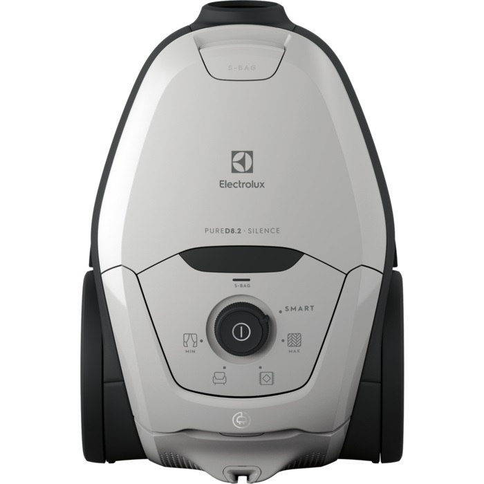 Electrolux Pure D8 Aspirapolvere a Traino Sacco 600 W 3,5 L Nero Grigio con Filtro Igienico e Livello Sonoro di 57 dB
