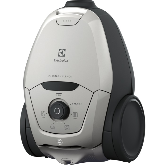 Electrolux Pure D8 Aspirapolvere a Traino Sacco 600 W 3,5 L Nero Grigio con Filtro Igienico e Livello Sonoro di 57 dB