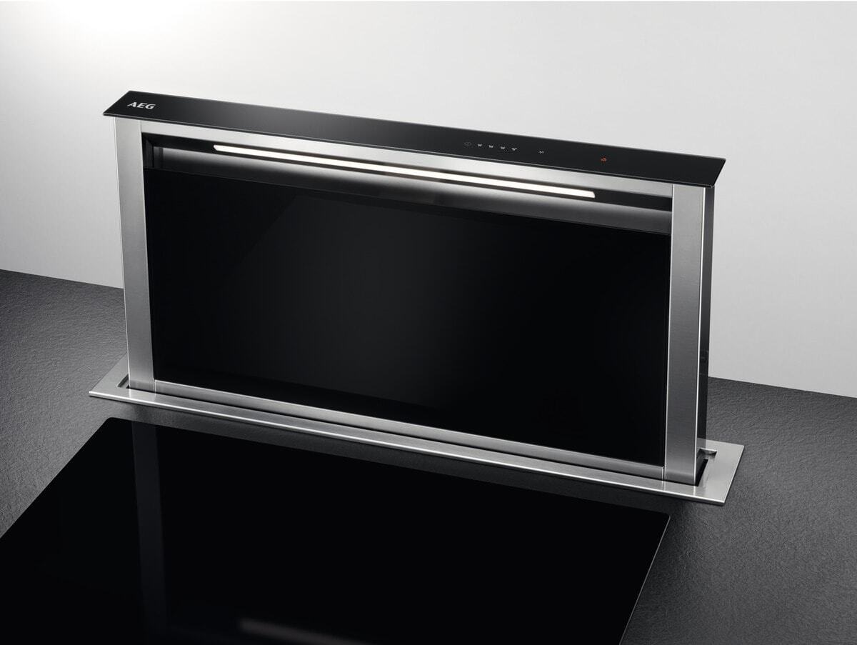 AEG DDE5960B Cappa Downdraft 90 cm Nero con Funzione Breeze e Portata 700 m³/h