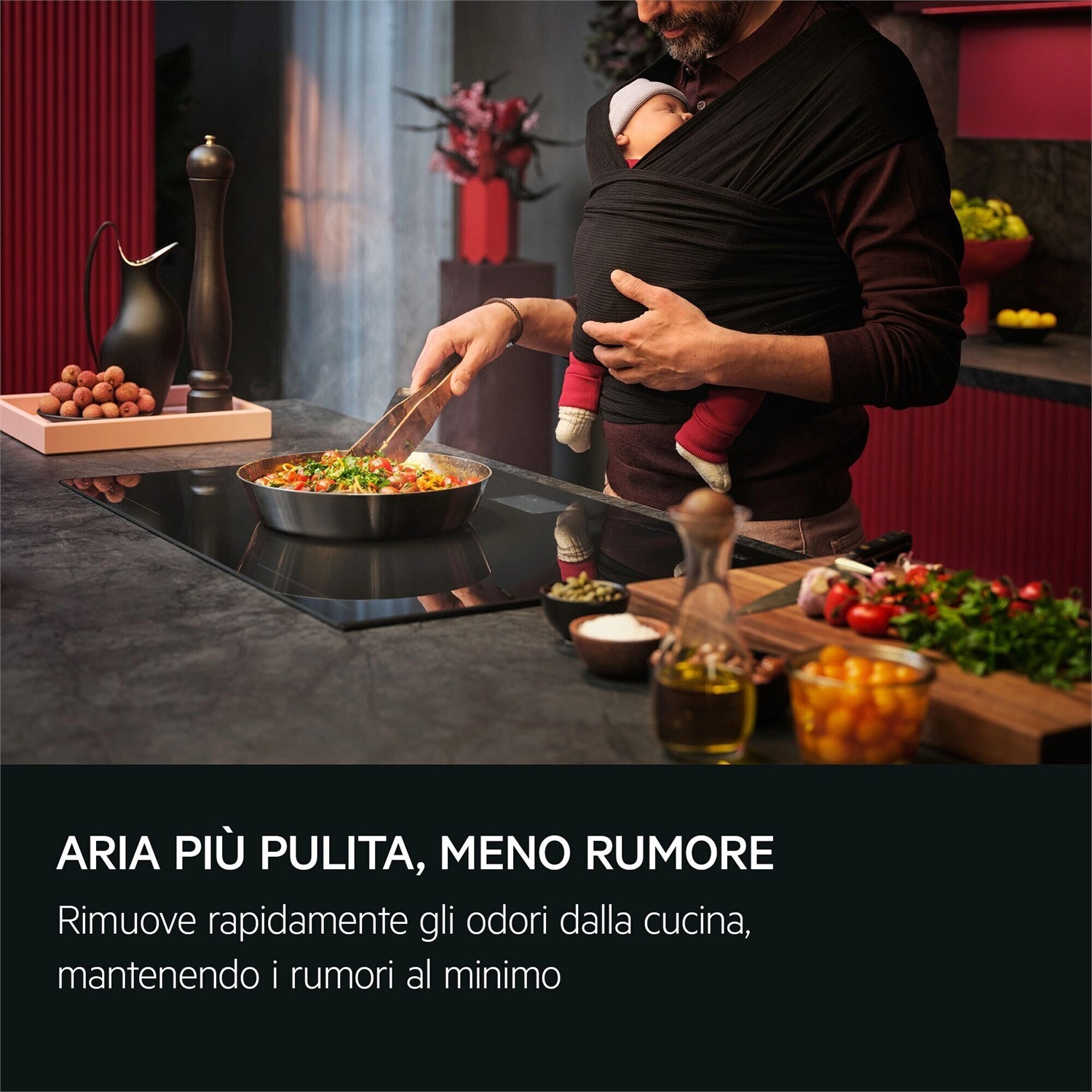 AEG DDE5960B Cappa Downdraft 90 cm Nero con Funzione Breeze e Portata 700 m³/h