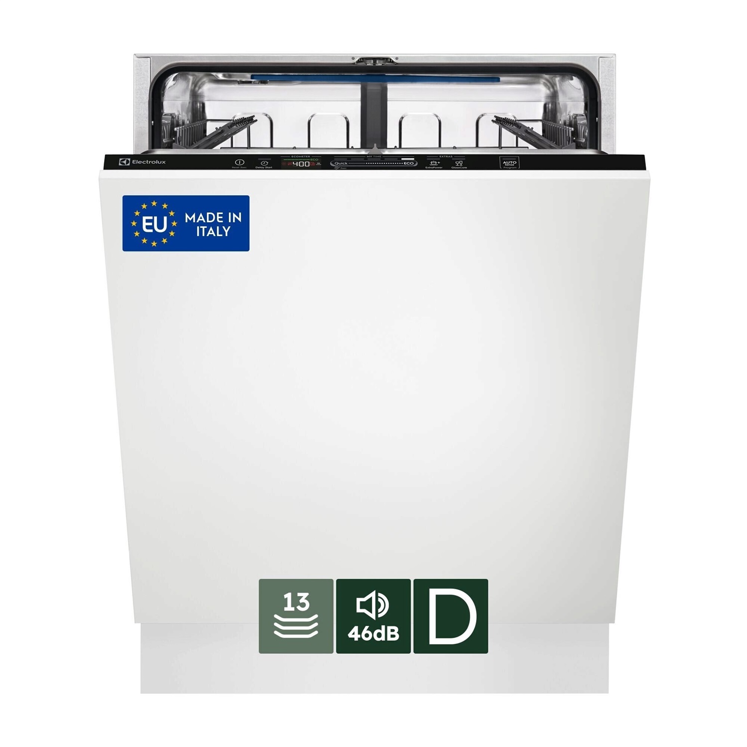 Electrolux EES47311L Lavastoviglie da Incasso a Scomparsa Totale 60 cm, 13 Coperti, Classe D, Silenziosità 46 dB, Tecnologia SatelliteClean