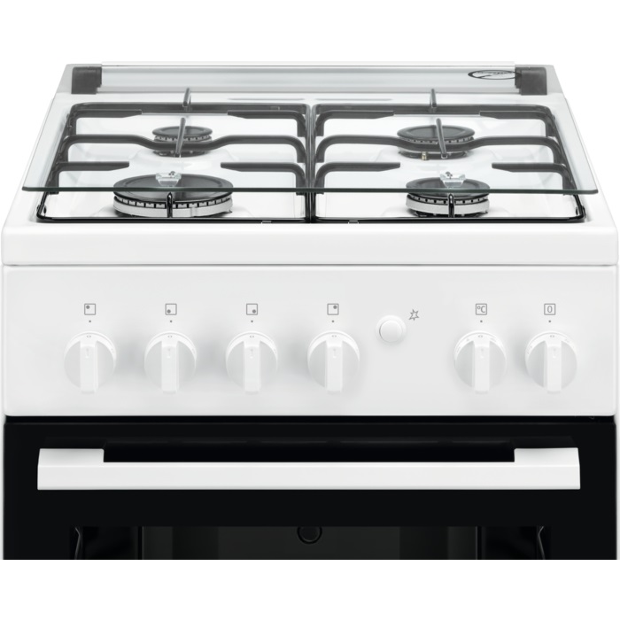 Electrolux LKK500000W Cucina a Gas 50x60 cm con Forno Elettrico Multifunzionale 4 Fuochi Classe A Bianco