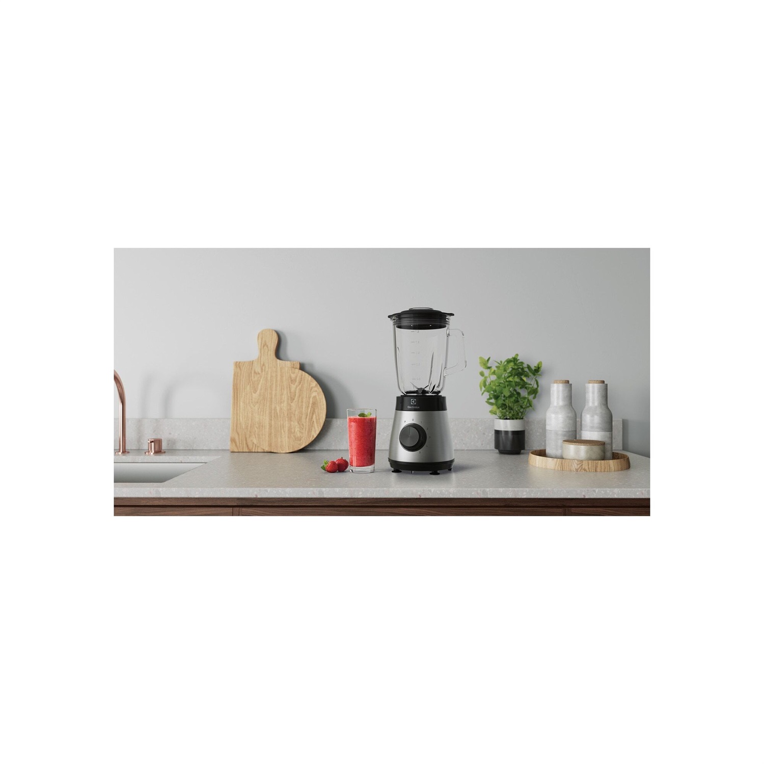 Electrolux Frullatore Create 4 E4TB1-6ST 800W Acciaio Inox 1.5L con Lame TruFlow, Ideale per Smoothie e Zuppe