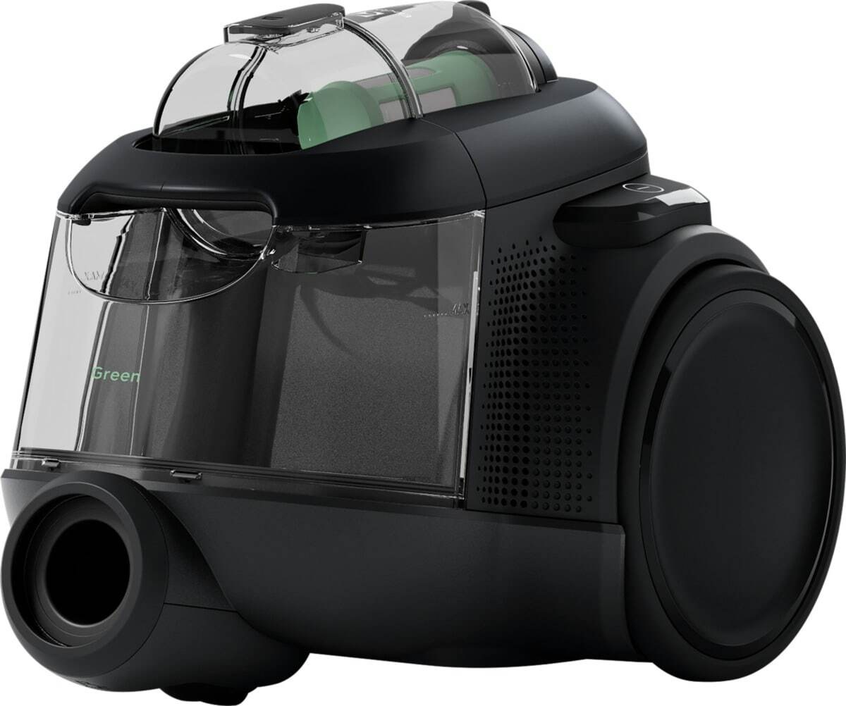 Electrolux EL61C2GRN Aspirapolvere senza sacco Serie 600, 700W, Filtraggio a Sei Fasi, Nero, Realizzato con Materie Plastiche Riciclate