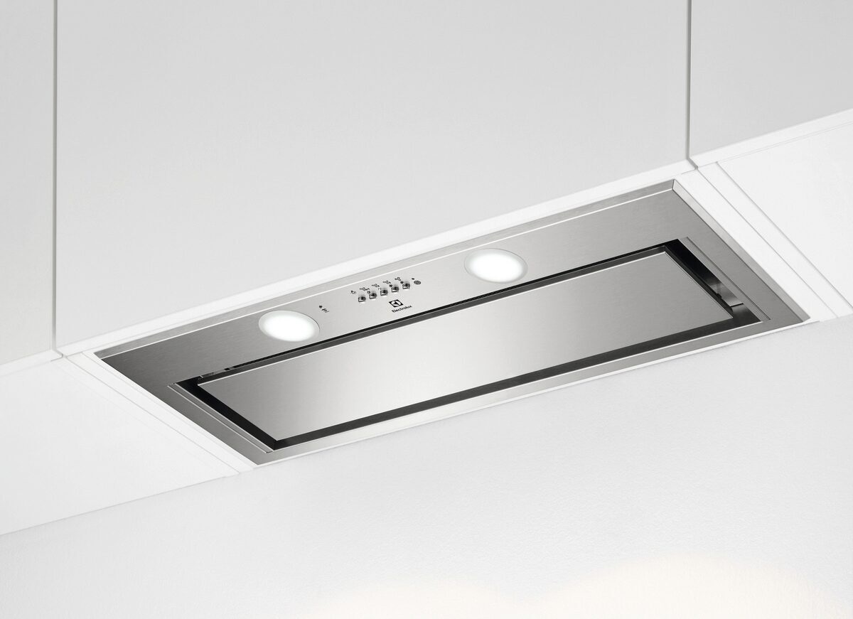 Electrolux LFG719X Cappa da Incasso 80 cm Acciaio Inox 580 m³/h Aspirante/Filtrante Classe A con Hob2Hood