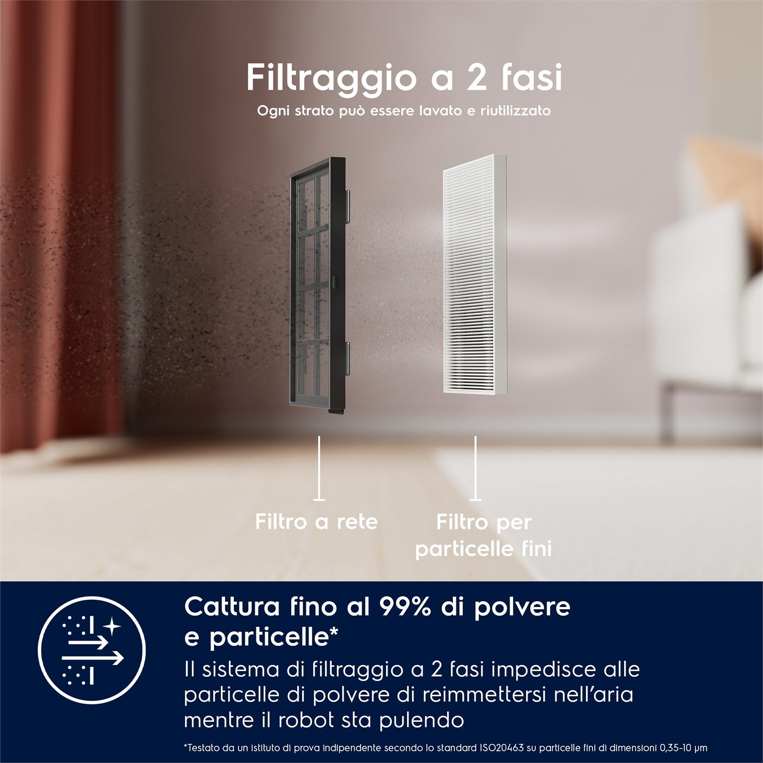 Electrolux ER61UD1UG Robot Aspirapolvere con Connessione Wi-Fi, Filtro a 2 Strati, Urban Grey Solid