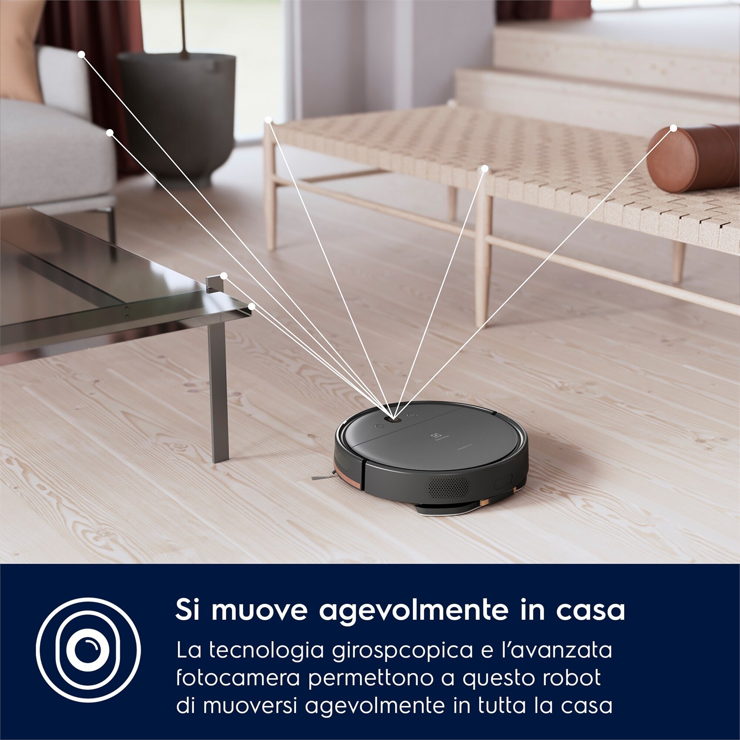 Electrolux ER61UW1DG Robot Aspirapolvere e Lavapavimenti Connesso, 315 W, Filtro 3 Strati, Controllo tramite App, Colore Dark Grey