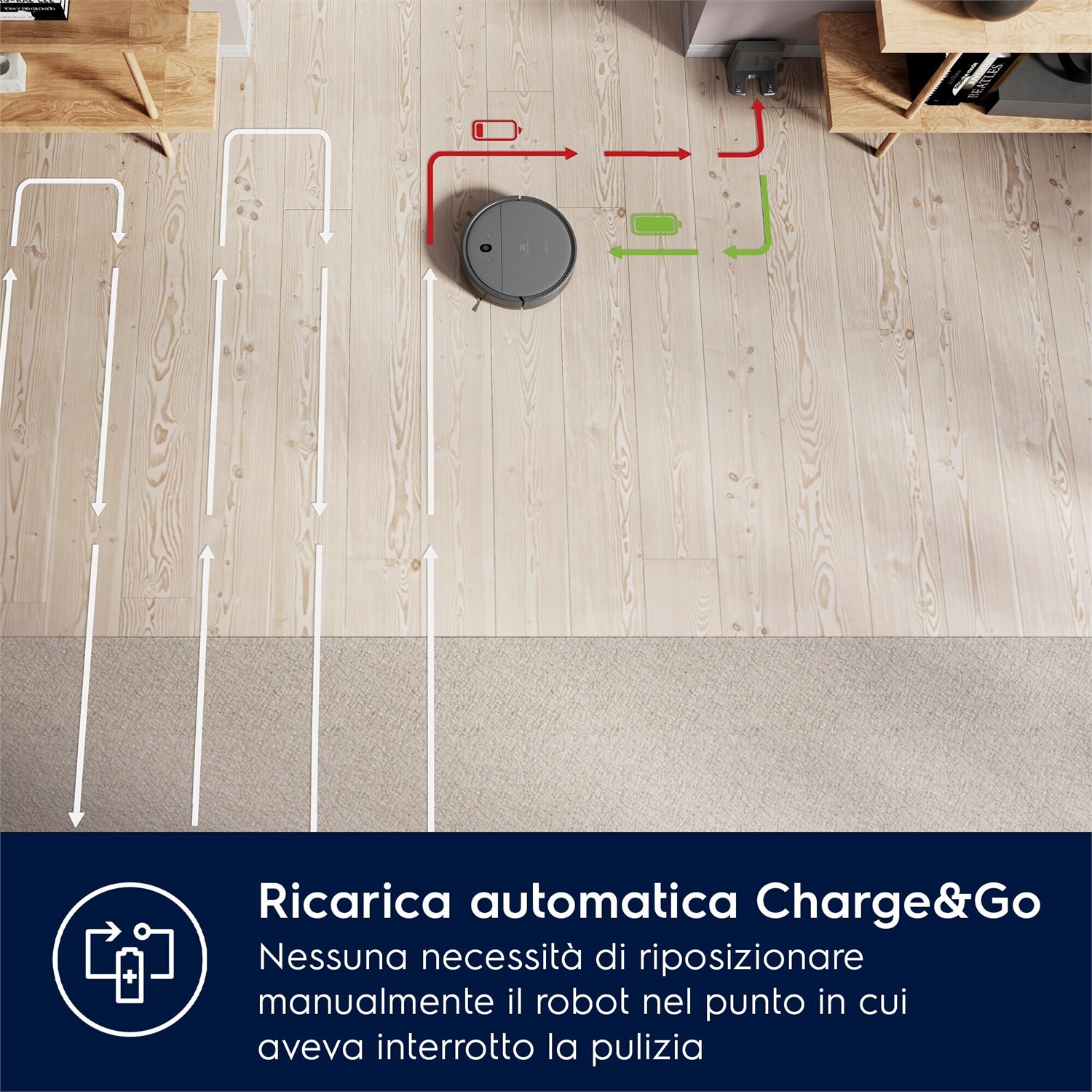 Electrolux ER61UW1DG Robot Aspirapolvere e Lavapavimenti Connesso, 315 W, Filtro 3 Strati, Controllo tramite App, Colore Dark Grey
