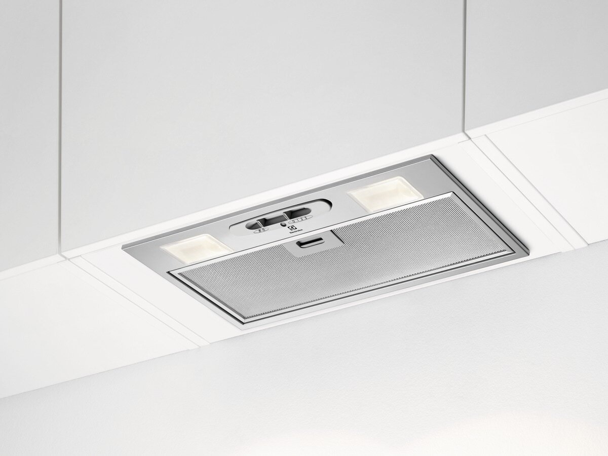 Electrolux LFG335S Cappa Aspirante da Incasso Grigio 52 cm 400 m³/h Classe C con 2 Luci LED