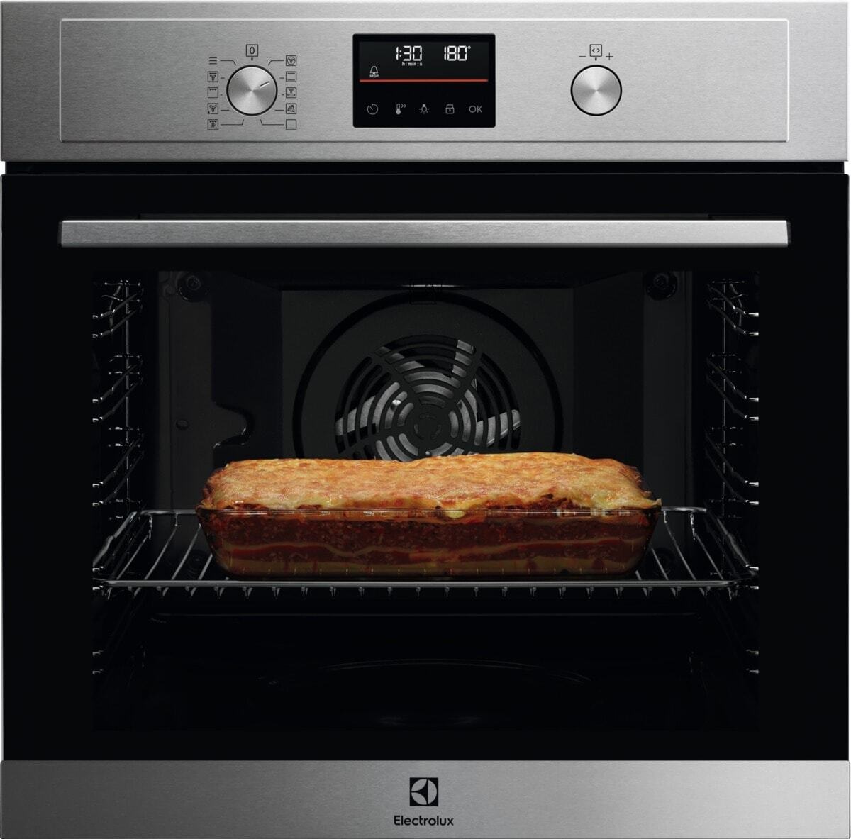 Electrolux EOF4P46X Forno Elettrico Multifunzione da Incasso 72L con Pulizia Pirolitica, 9 Funzioni, Acciaio Inox