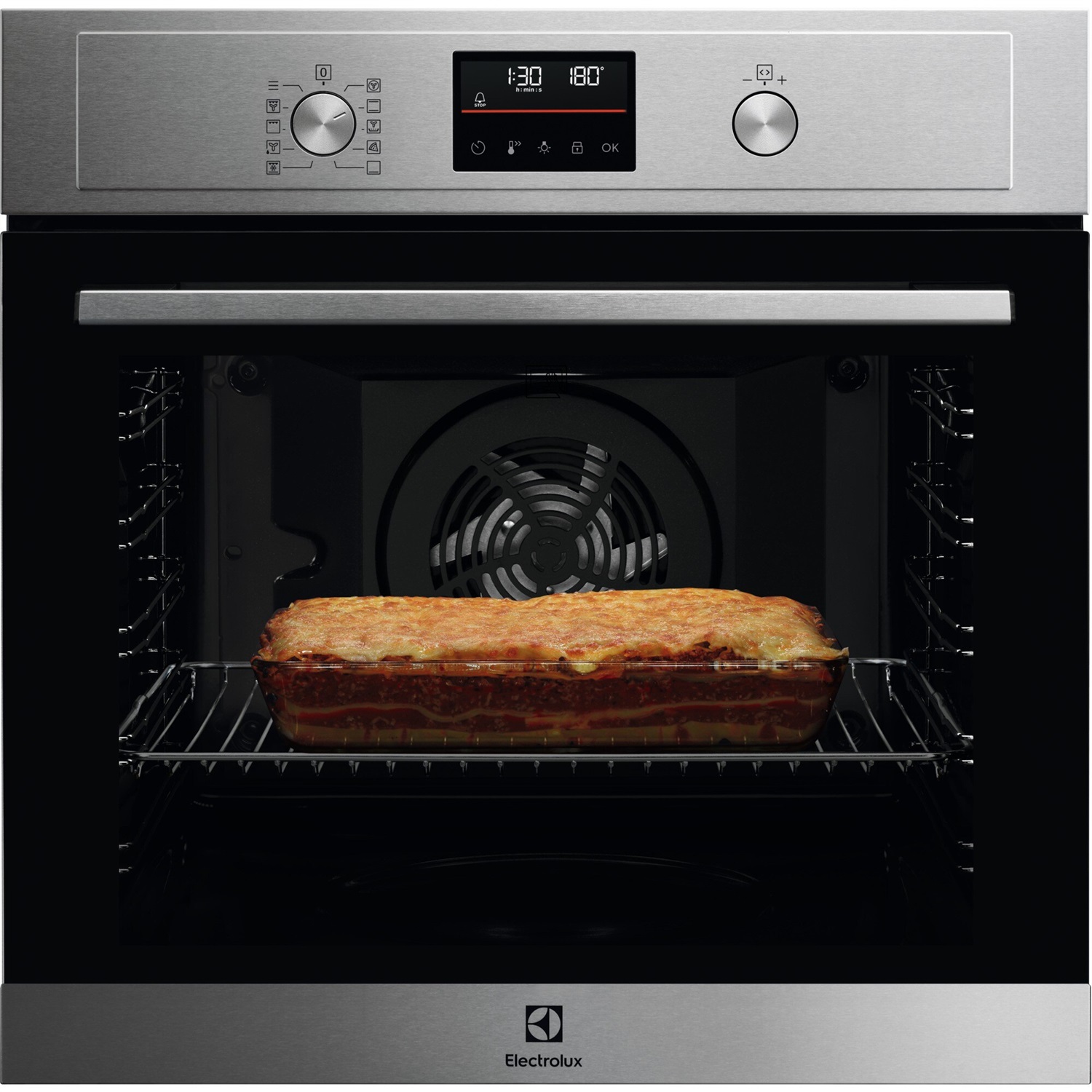 Electrolux EOF4P46X Forno Elettrico Multifunzione da Incasso 72L con Pulizia Pirolitica, 9 Funzioni, Acciaio Inox