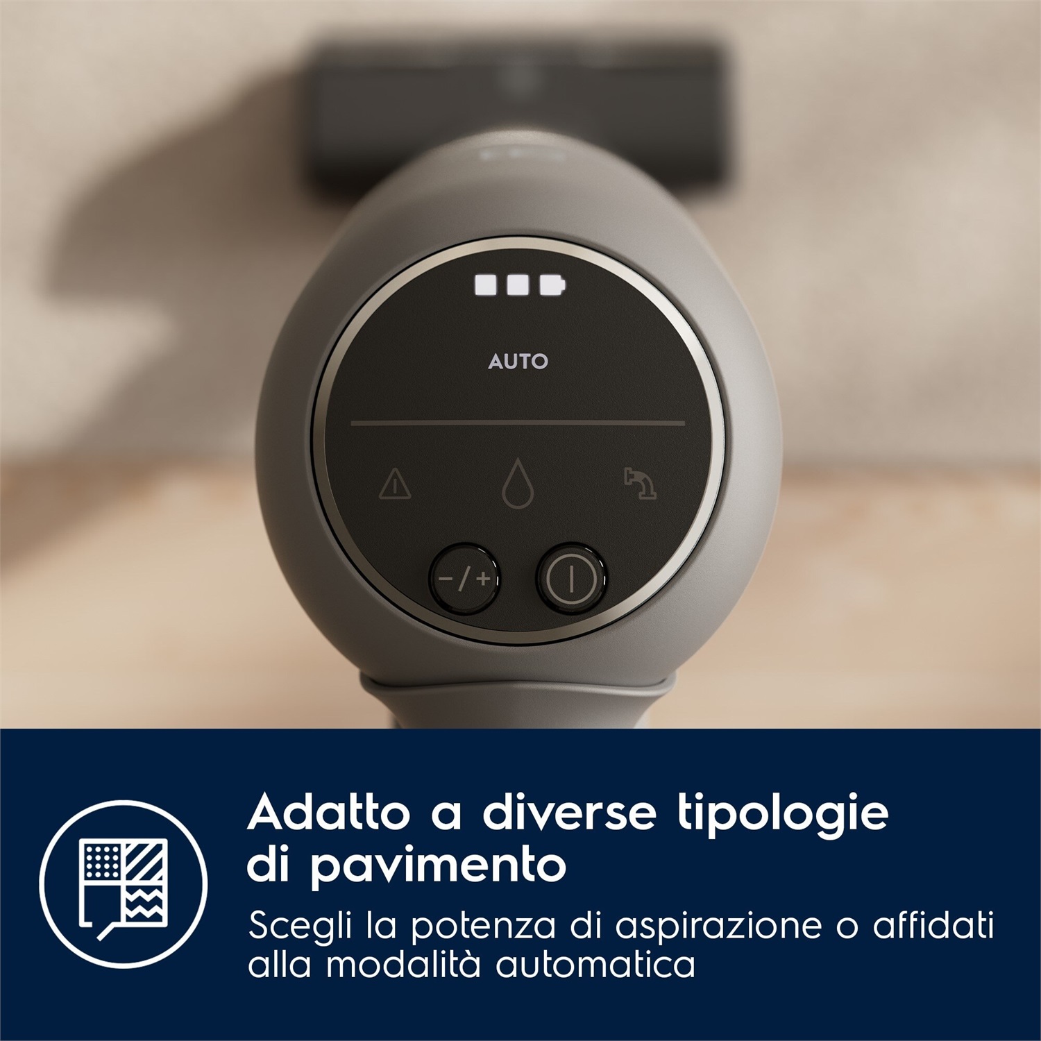 Electrolux EP71AB14UG Aspirapolvere a bastone Senza Filo Grigio chiaro - Autonomia 50 min, Spazzola PetPro , Design Leggero e Ergonomico