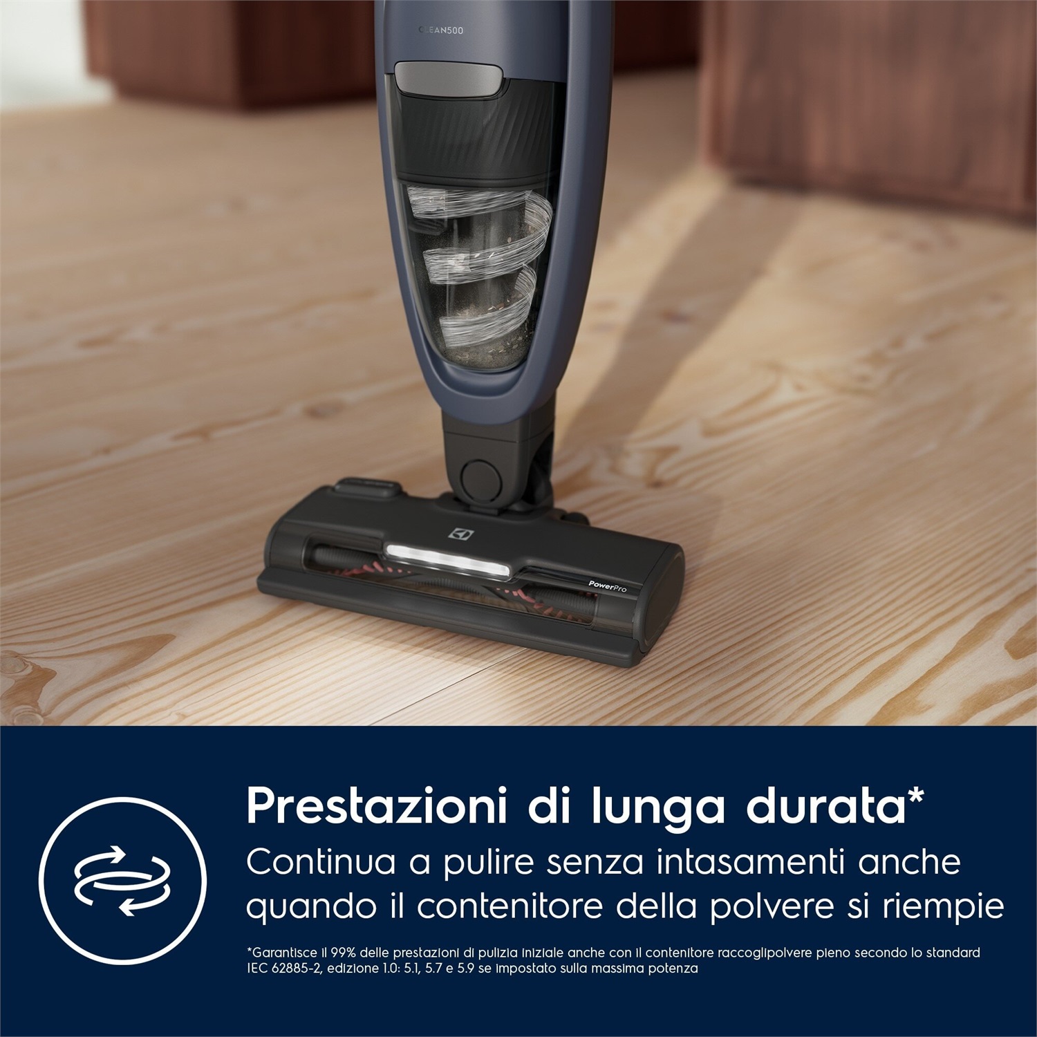 Electrolux ES52CB21DB Aspirapolvere a bastone Senza filo Blu 29 W con Brosse motorisée LED e Supporto magnetico - Design ergonomico e unità 2-in-1