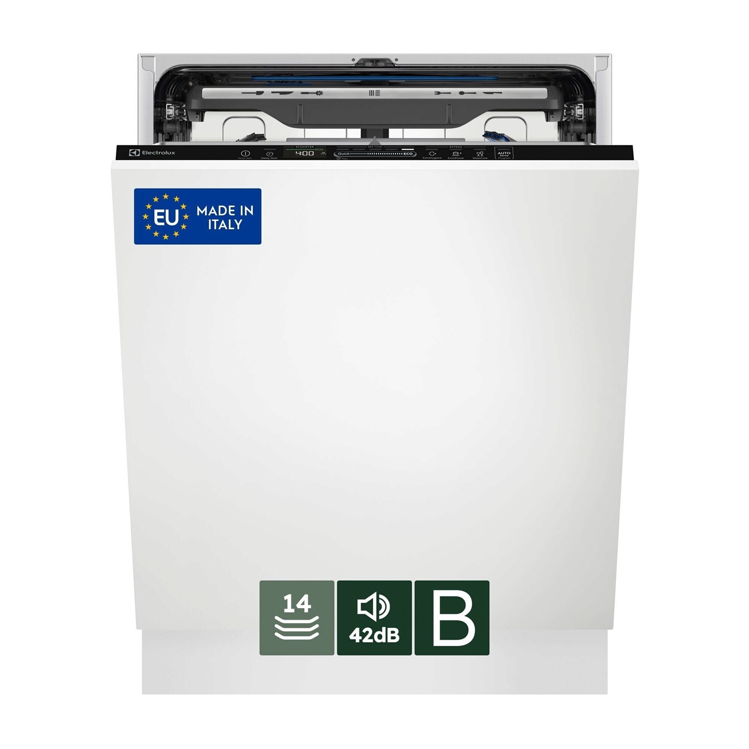 Electrolux EES68510L Lavastoviglie da Incasso a Scomparsa Totale 60 cm, 14 Coperti, Classe B, SatelliteClean, AirDry, 42 dB