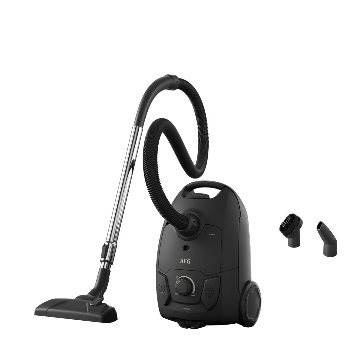 AEG Aspirapolvere AB31C1GG Nero 750 W - Aspiratore a tamburo 3 L con accessori integrati
