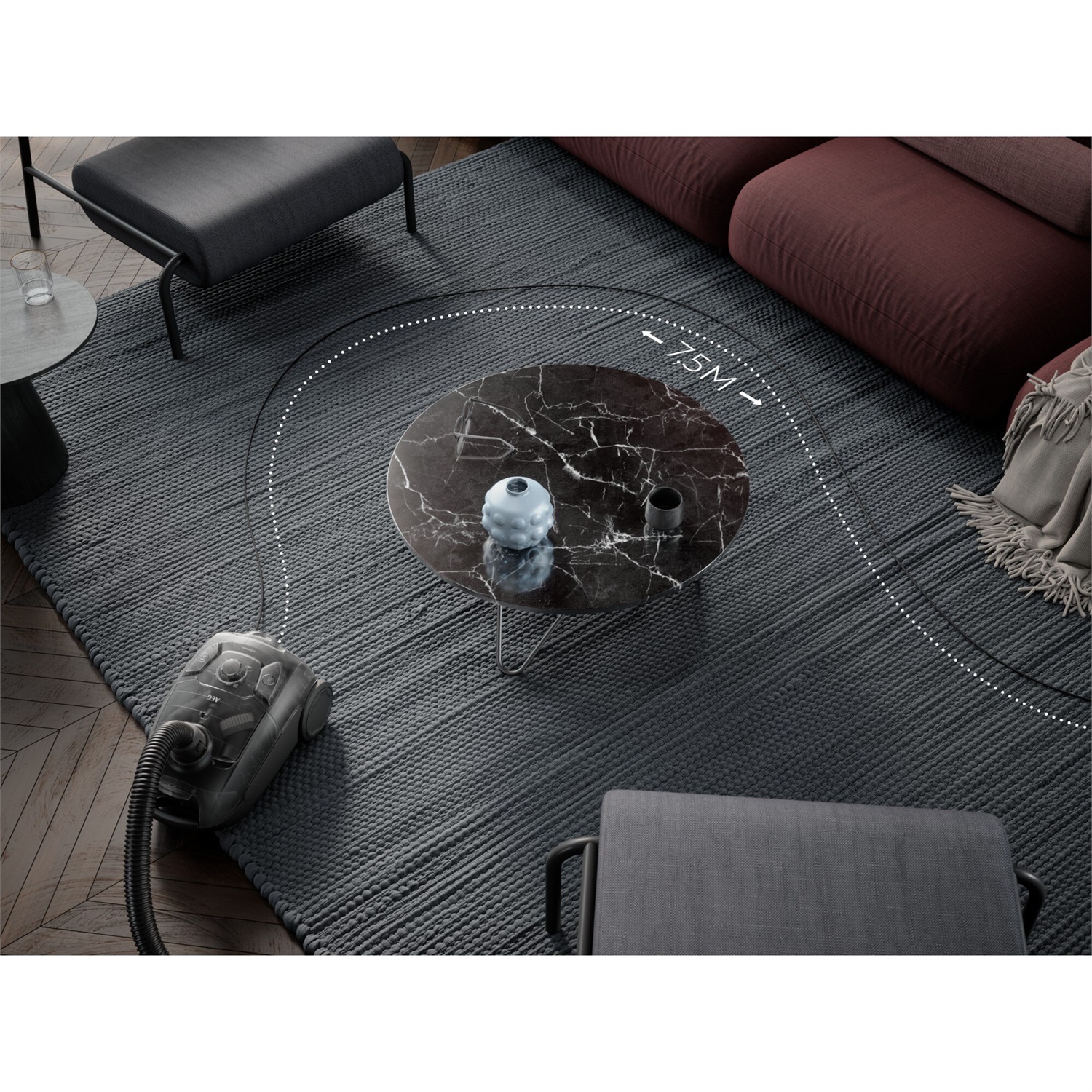 AEG Aspirapolvere AB31C1GG Nero 750 W - Aspiratore a tamburo 3 L con accessori integrati