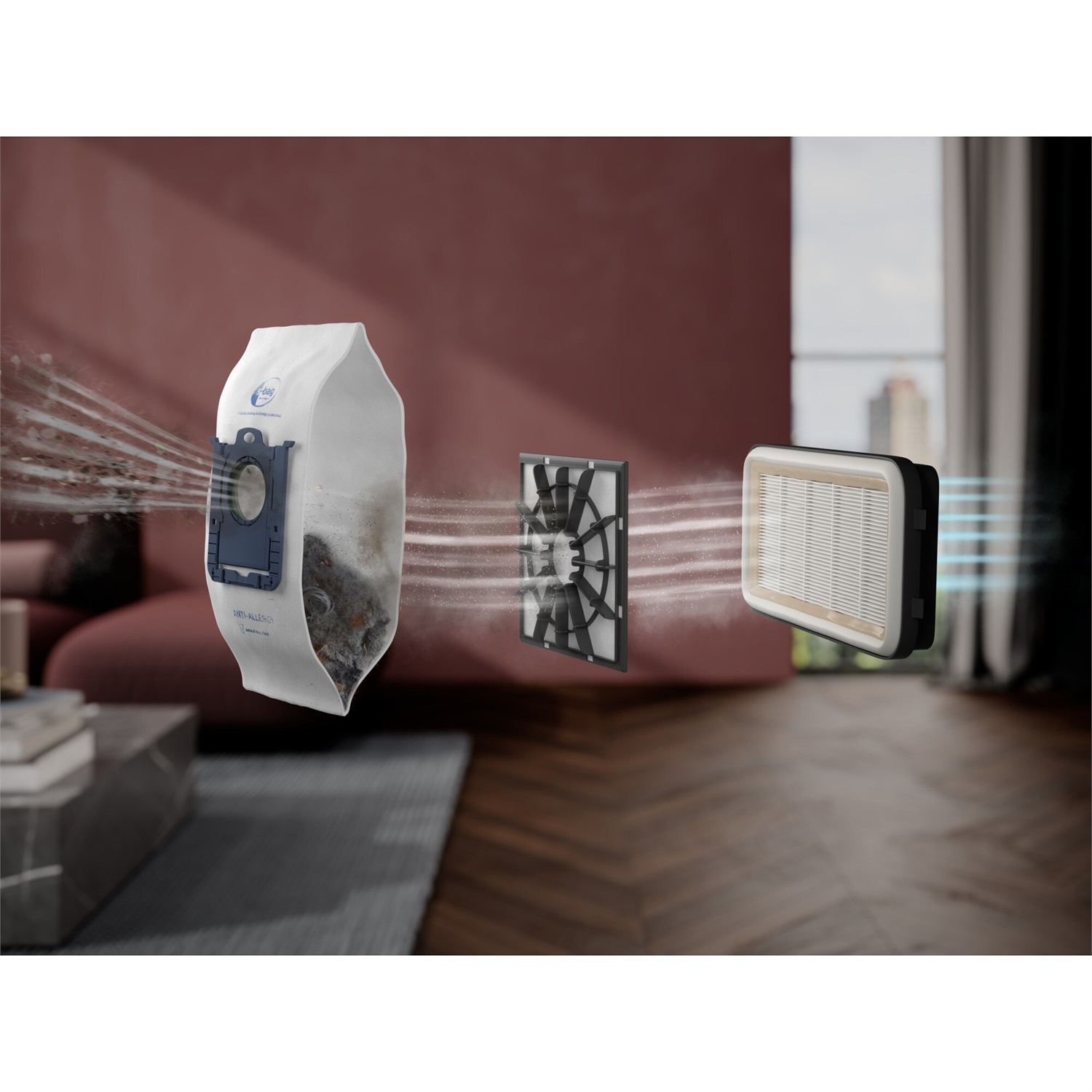 AEG Aspirapolvere AB31C1GG Nero 750 W - Aspiratore a tamburo 3 L con accessori integrati