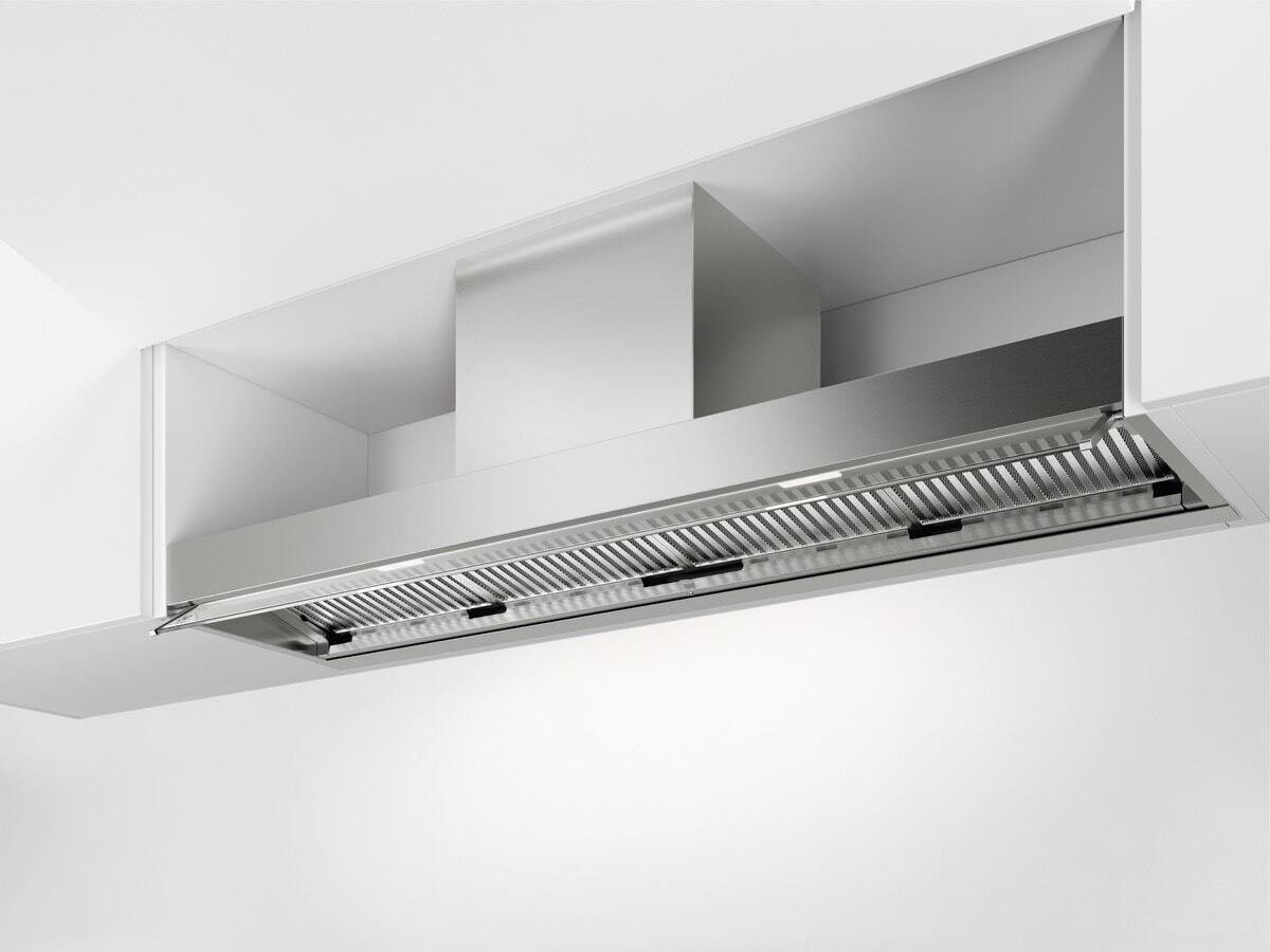 Electrolux KFEC12X Cappa Aspirante Integrata 120 cm Acciaio Inox A 600 m³/h con Comandi Elettronici e Luce LED Dimmerabile