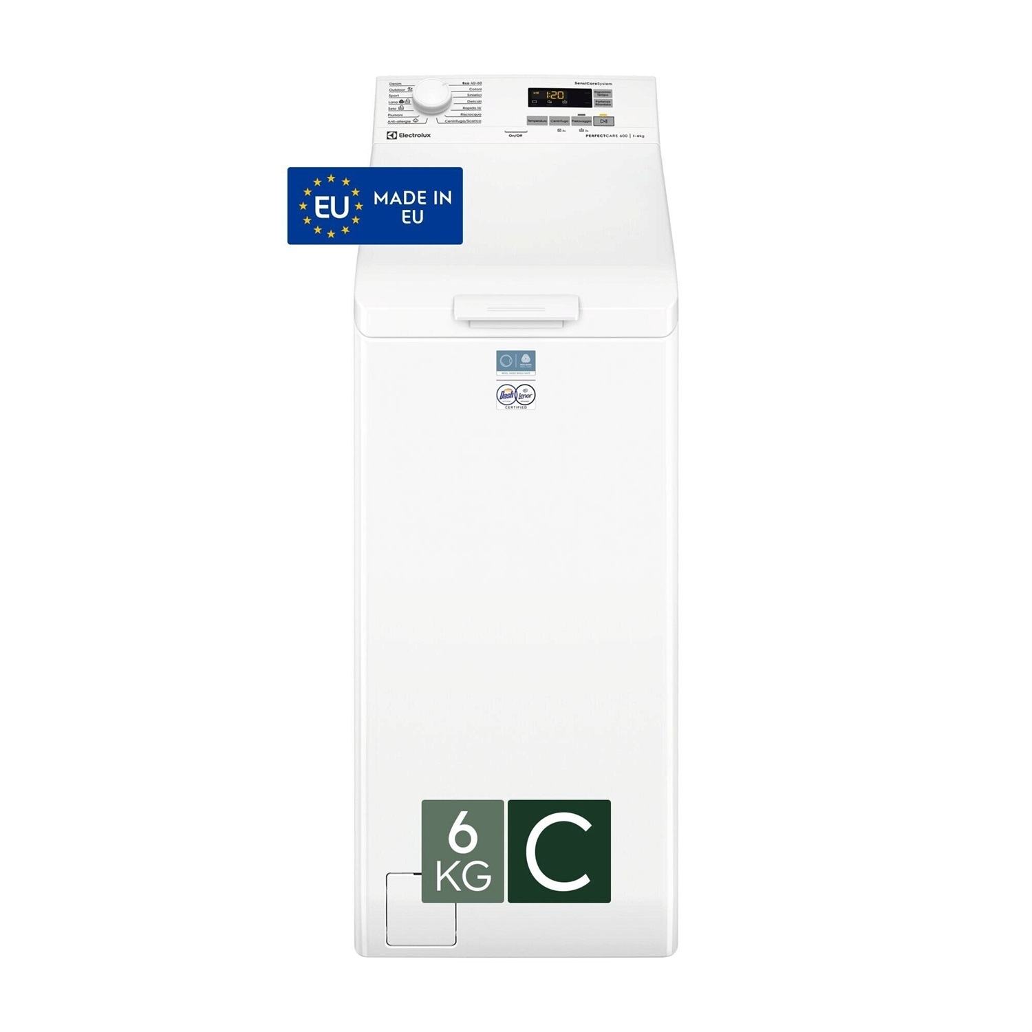 Electrolux SensiCare 600 LAVATRICE CARICA ALTO 6 KG CLASSE C 1200 GIRI EW6T526C MADE IN EUROPE