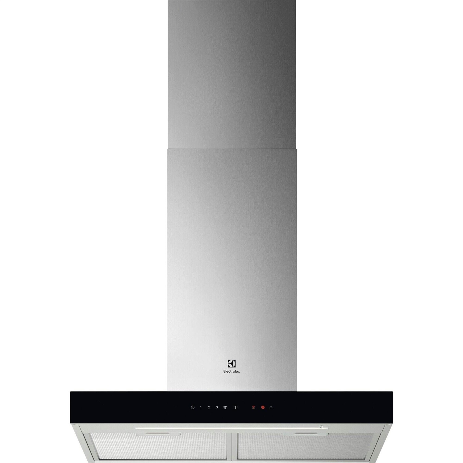Electrolux LFT826X Cappa Aspirante a Parete 60 cm Nero e Acciaio Inox, 600 m³/h, Classe A